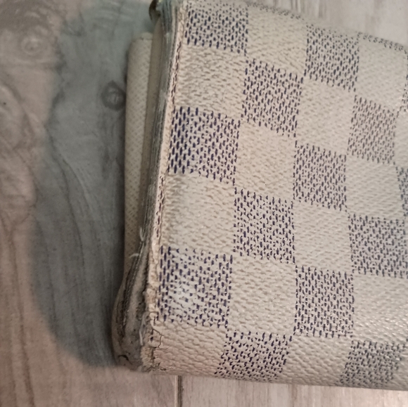 Authentic LOUIS VUITTON Damier Azur Portefeuille Sarah Long Wallet - Picture 7 of 16